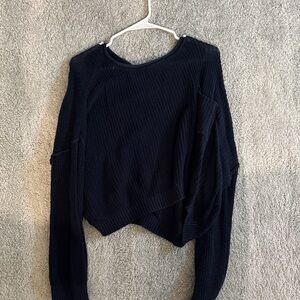 American Eagle Outfitters Black Crew Neck Sweater